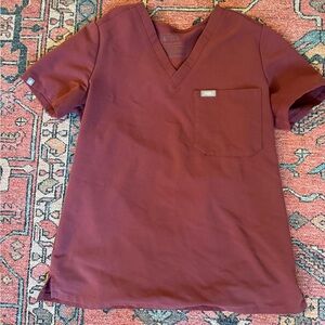 FIGS Catarina One-Pocket Scrub Top Mauve